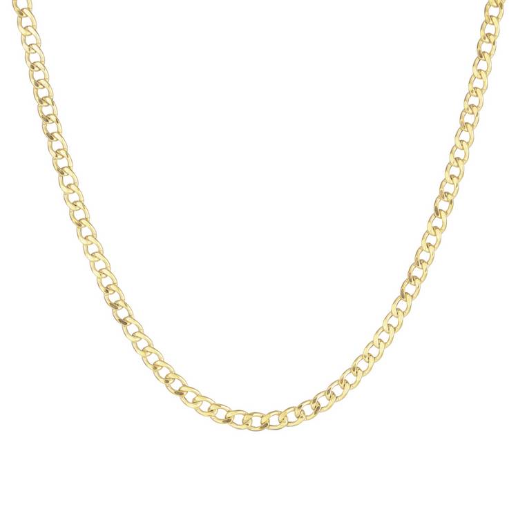 Revere 9ct yellow gold curb chain 18 inch - British product