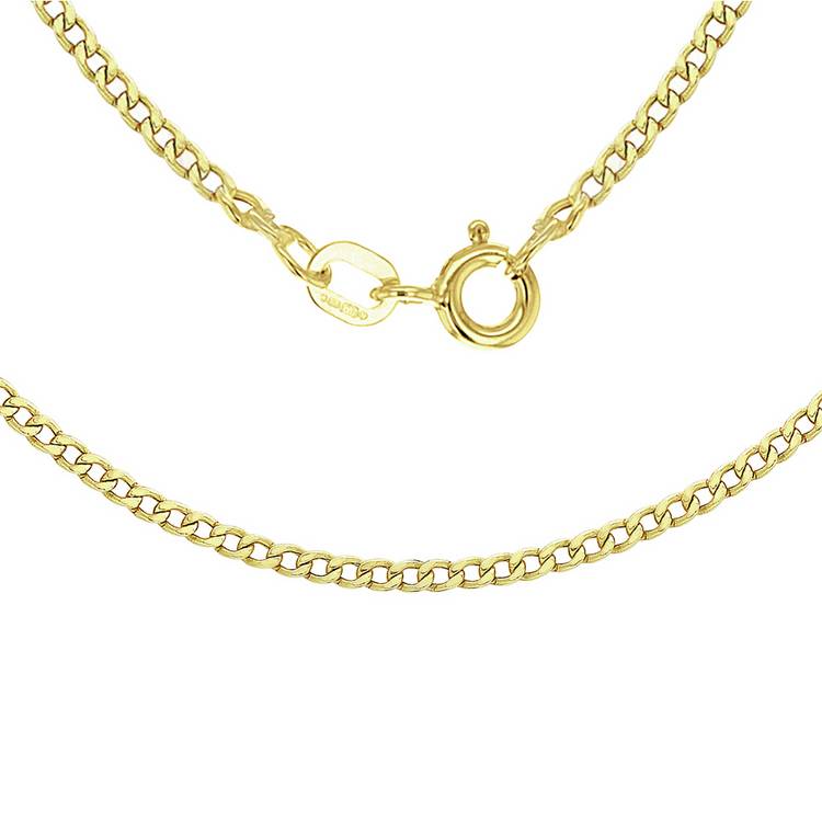 Revere 9ct yellow gold curb chain 18 inch - British product