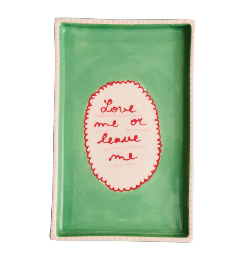 Laetitia Rouget Love Me or Leave Me trinket tray 19cm, UK version