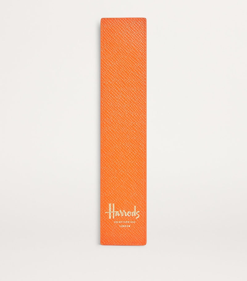 Harrods leather bookmark with embossed logo, UK version