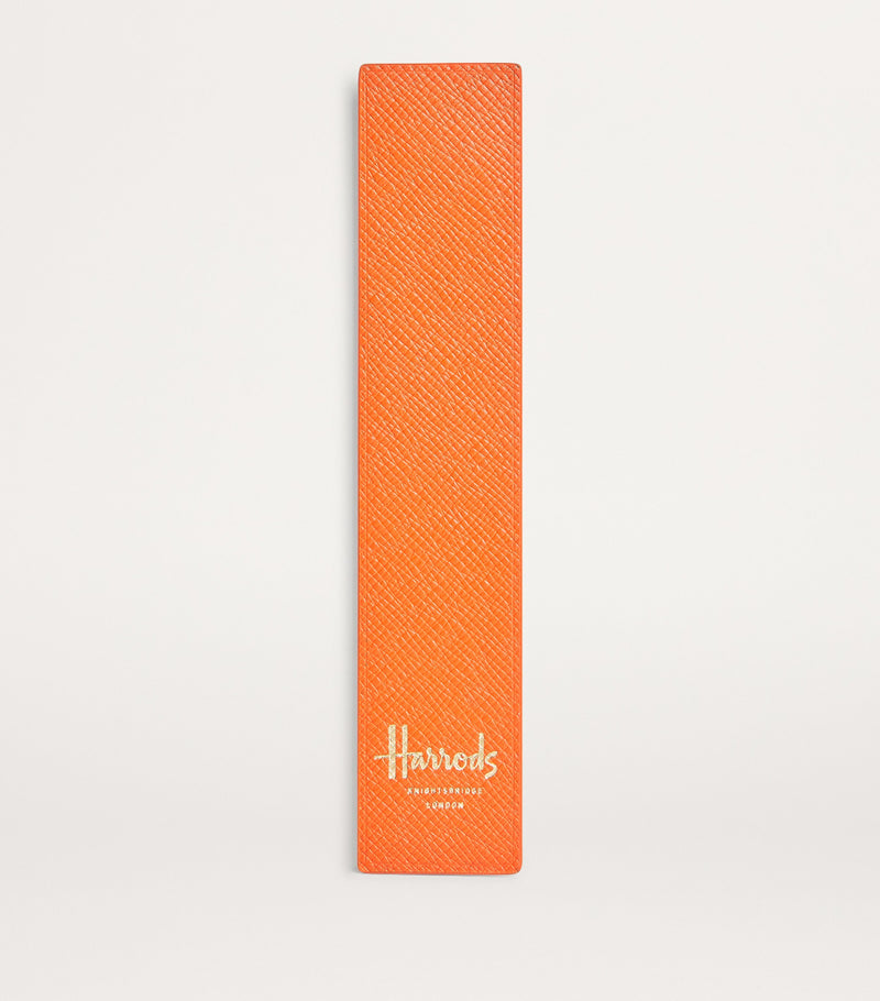 Harrods leather bookmark with embossed logo, UK version