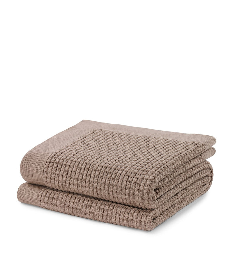 Hamam cotton knitted throw 130x180cm - British product