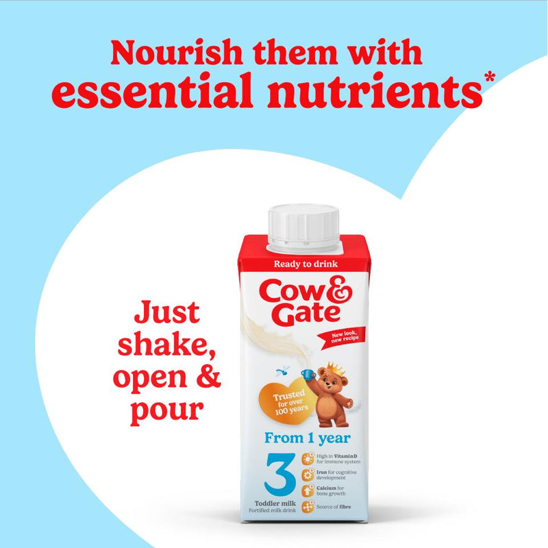 Cow & Gate toddler milk 200ml, from 1 year - British product