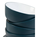 Habitat 16-piece stoneware dinner set white and navy, imported from the UK