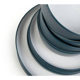 Habitat 16-piece stoneware dinner set white and navy, imported from the UK