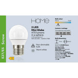 Argos Home LED mini globe bulb 2-pack 4.2W, UK version