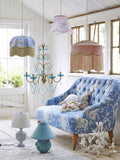 Shabby Chic Blue Josephina cotton lampshade 31cm, UK version