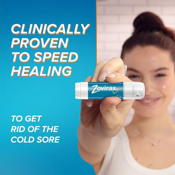 Zovirax cold sore cream Aciclovir 2g pump (British brand)