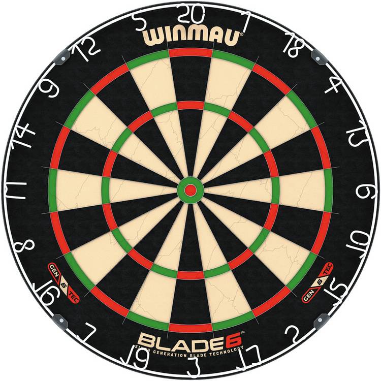 Winmau Blade 6 Championship dartboard set with cabinet (British brand)