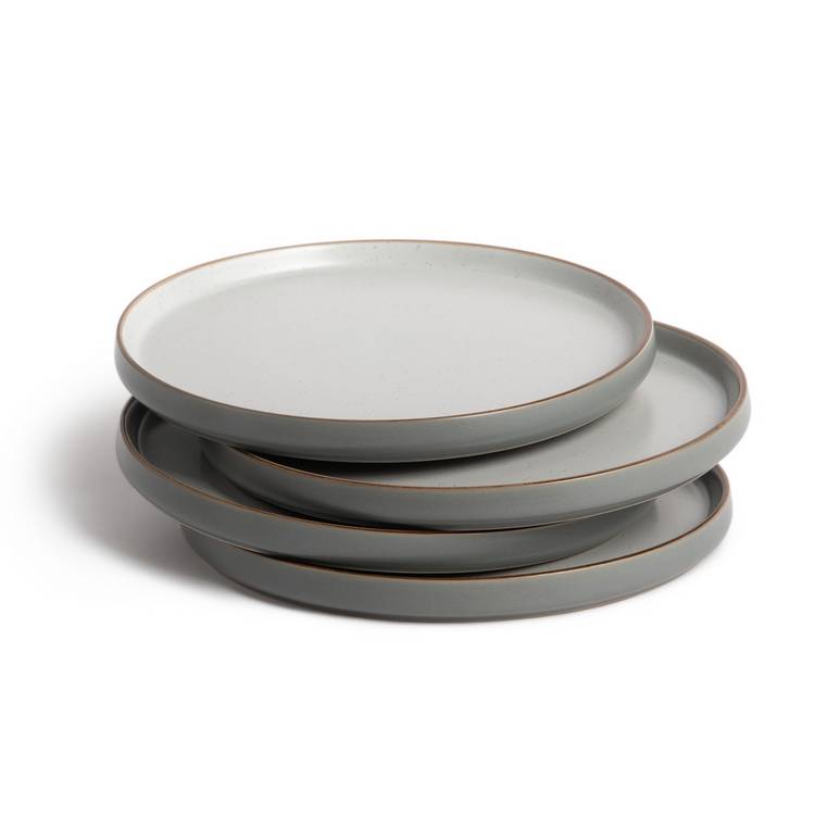Habitat grey speckled side plates set of 4 21.3cm, imported from the UK
