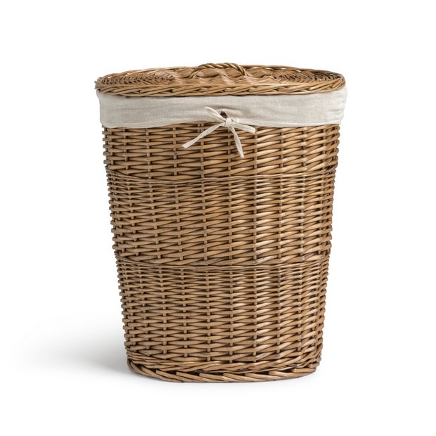 Habitat oval willow linen basket 60 litre, UK version