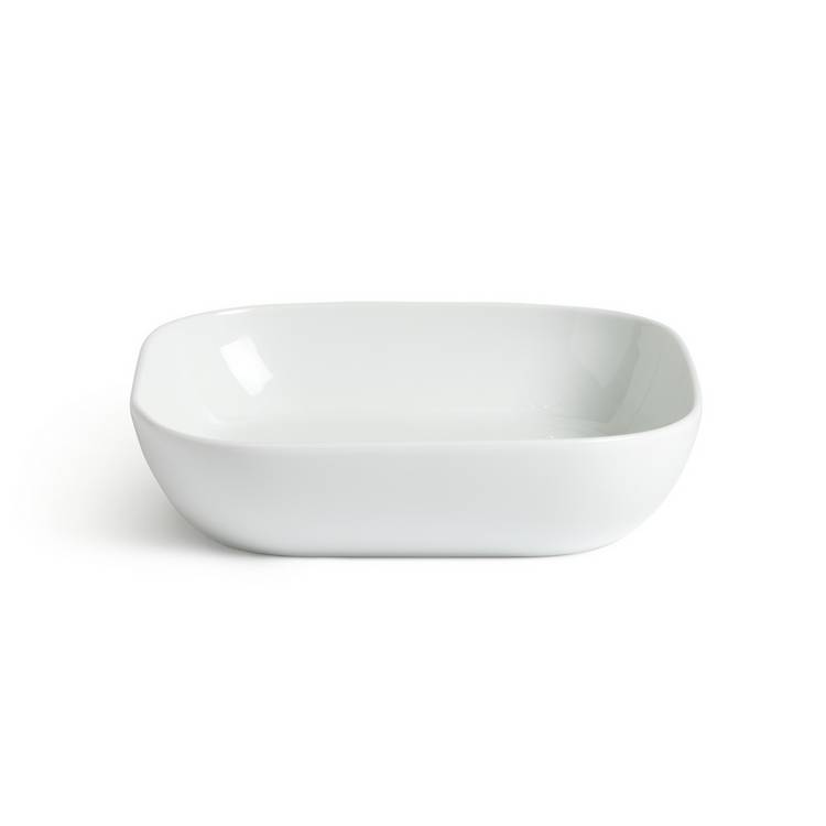 Habitat square white pasta bowls 4 piece (British brand)