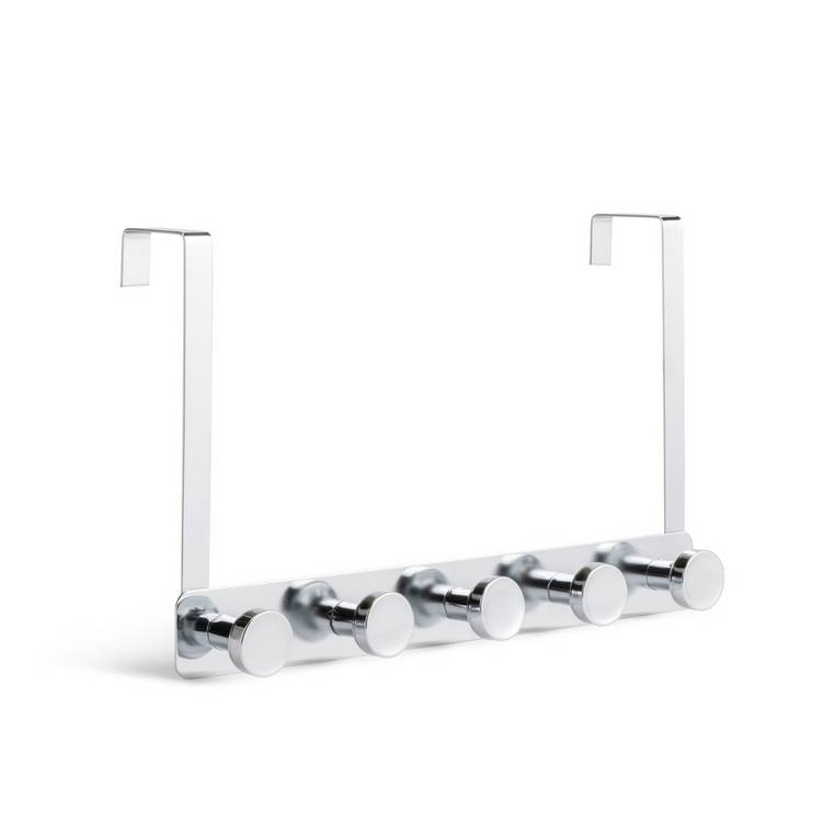 Argos Home over door hooks chrome 5 pack, UK version