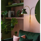 Habitat Dasni wall light green and brass, imported from the UK