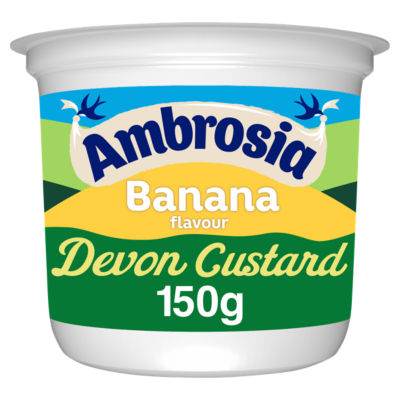 Ambrosia banana flavour custard pot 150g - British product