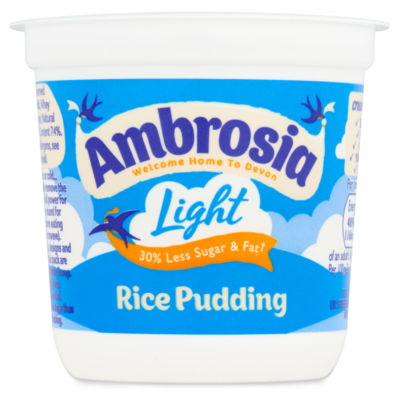 Ambrosia light low fat rice pudding 150g - British product