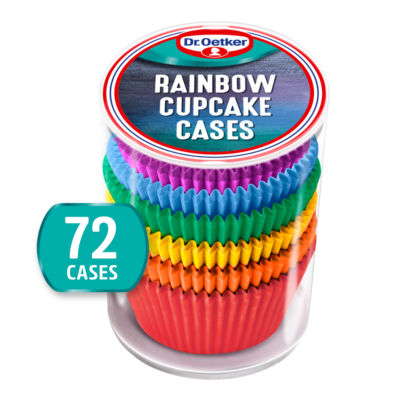 Dr. Oetker rainbow cupcake cases 72 count - British product