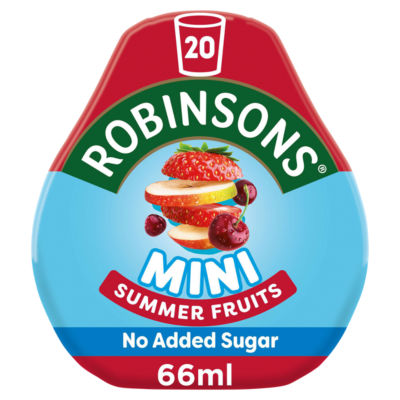 Robinsons Mini Summer Fruits On-The-Go Squash 66ml, imported from the UK