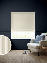 Next Emily Bond Natural Oscar Stripe Made to Measure Roman Blinds- Buy online at McGrocer