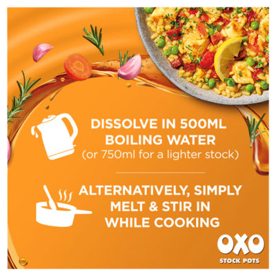 Oxo chicken stock pots 4 x 20g, imported from the UK