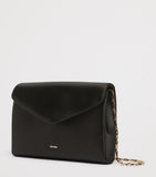 Max Mara satin clutch bag with chain strap, UK version