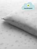 Silentnight Natural 100% Cotton Safe Nights Grey Star Cot Bed Duvet Set