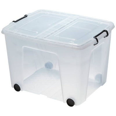 Argos Strata 75L Wheeled Storage Box with Lid Clear- Buy online at McGrocer