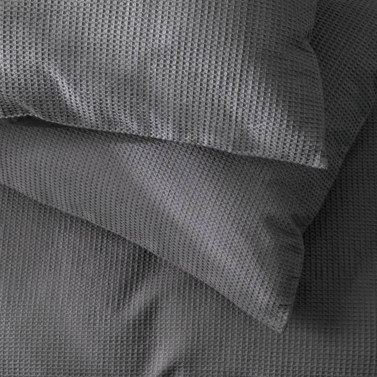 Habitat cotton waffle charcoal bedding set single - British product