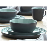Habitat two tone mint green and grey dinner set 16 piece, UK version