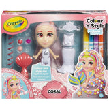 Crayola Colour and Style mermaid doll with markers, imported from the UK