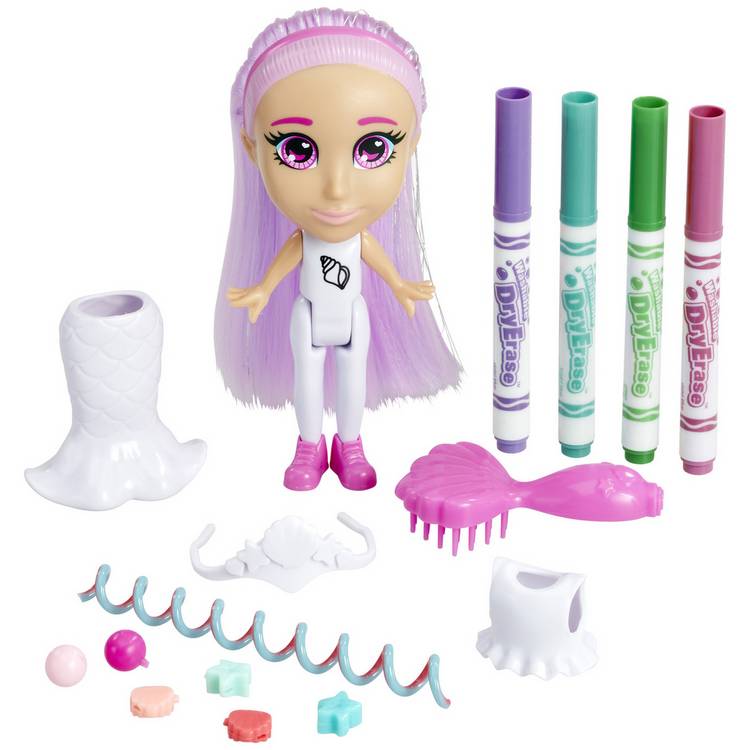Crayola Colour and Style mermaid doll with markers, imported from the UK