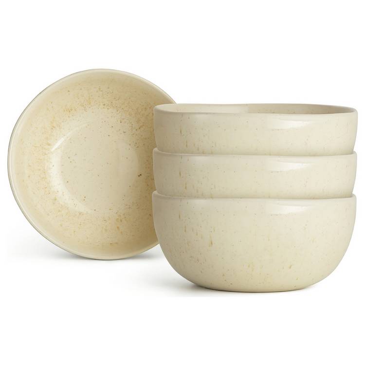 Habitat Evora Natural cereal bowls set of 4 - British product