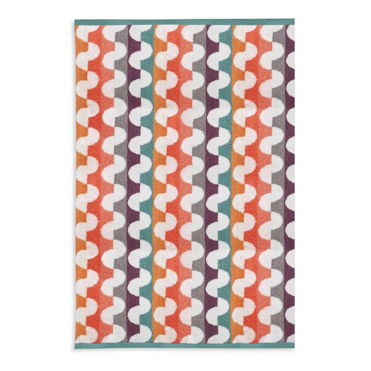 Habitat multicolour geo tufted bath sheet 150x100cm, imported from the UK