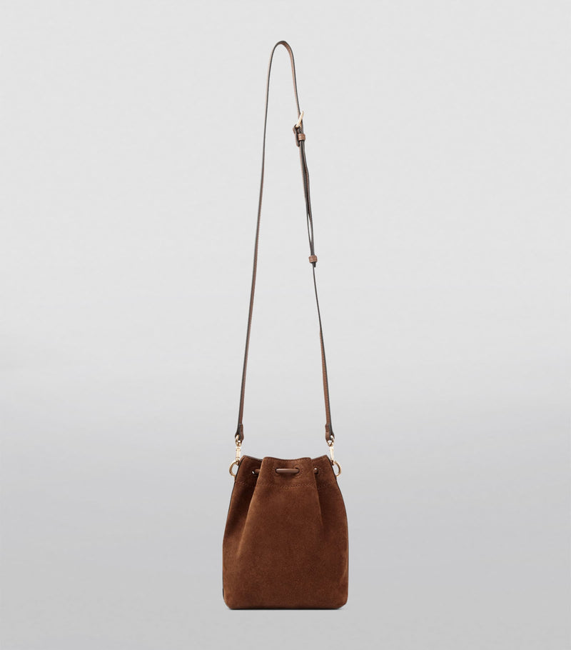 Jimmy Choo Mini Suede Cinch Bucket Bag (British brand)