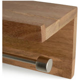 Habitat mango wood toilet roll holder shelf natural - British product