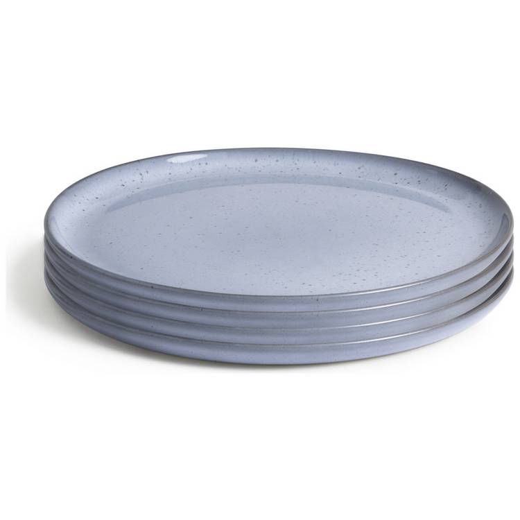 Habitat Evora blue stoneware side plates set of 4 UK version