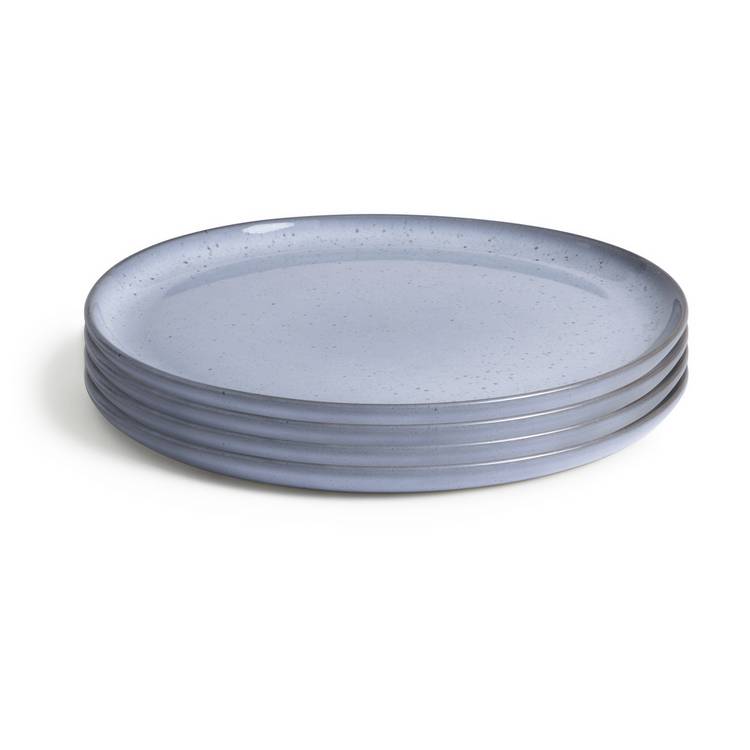 Habitat Evora blue stoneware side plates set of 4 UK version