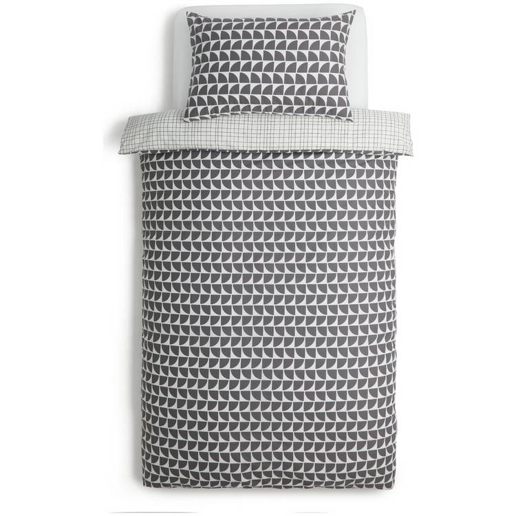 Habitat Kids Bedding Set Monochrome Geo Grey Single (British brand)