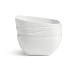 Habitat Riko square cereal bowls white set of 4, imported from the UK