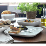 Argos Habitat Riko Square Porcelain Dinner Plates White 4-Pack 26.2cm- Buy online at McGrocer