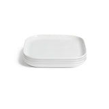 Habitat Riko square dinner plates white porcelain set of 4 (British brand)