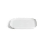 Habitat Riko square dinner plates white porcelain set of 4 (British brand)