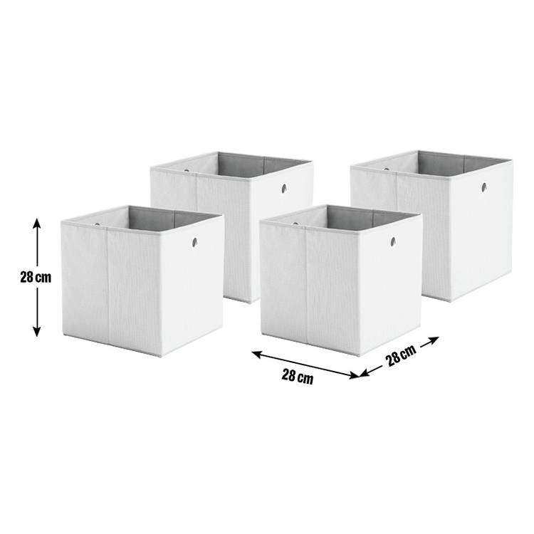 Argos Home woven linen storage boxes set of 4 grey 28cm, imported from the UK