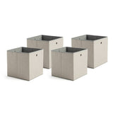 Argos Home woven linen storage boxes set of 4 grey 28cm, imported from the UK