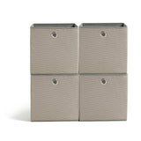 Argos Home woven linen storage boxes set of 4 grey 28cm, imported from the UK