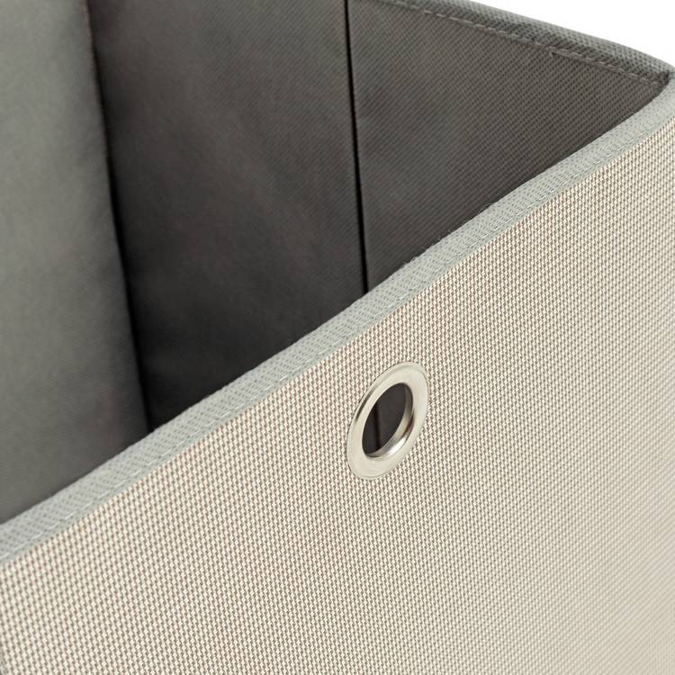 Argos Home woven linen storage boxes set of 4 grey 28cm, imported from the UK