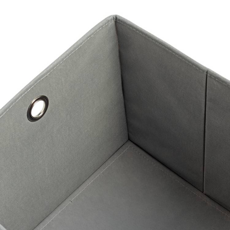 Argos Home woven linen storage boxes set of 4 grey 28cm, imported from the UK