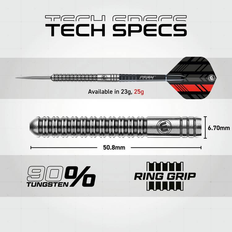 Winmau Saracen 25g 90% tungsten darts set (British brand)