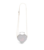 Bonpoint heart-shaped shoulder bag with printed cherries and sequins (British brand)