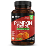 Superdrug New Leaf Pumpkin Seed Oil Softgels 3000mg Dietary Supplement, 180 Softgels- Buy online at McGrocer